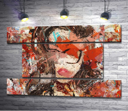 Абстрактный портрет девушки в очках 