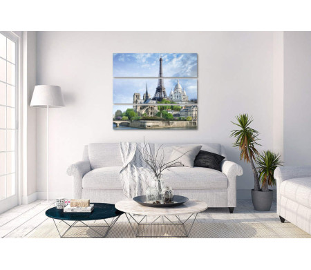Центр Парижа. Вид на Эйфелеву башню