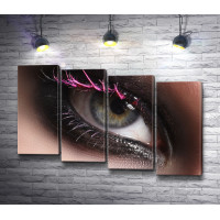 Smoky eyes - глаз с розовыми ресницами