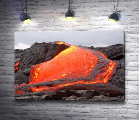 Поток вулканической лавы