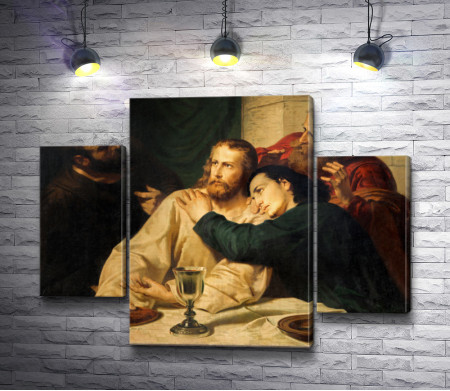 Иисус и св.  Иоанн на последнем ужине 