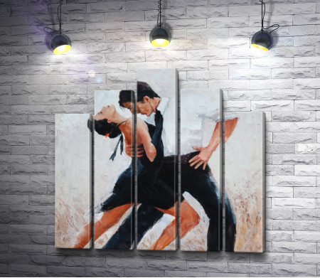 Пара танцует страстное танго