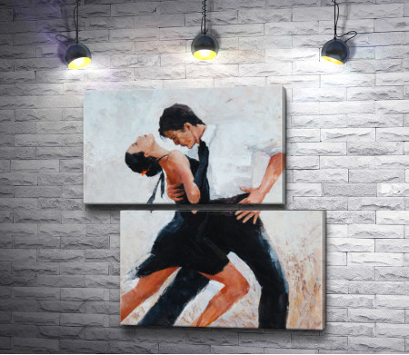 Пара танцует страстное танго