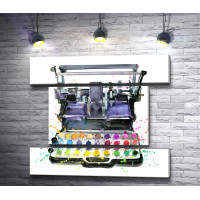 Печатная машинка с красками