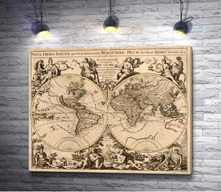 Карта мира 17 века