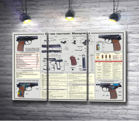 9-мм пистолет Макарова. Учебный плакат
