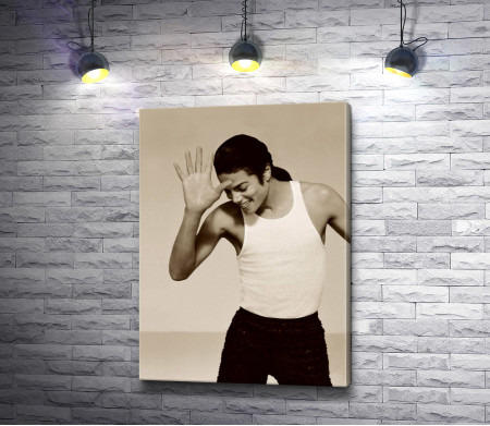 Майкл Джексон. Черно-белое фото