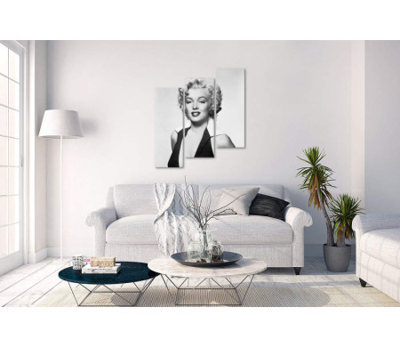 Черно-белый портрет Мэрилин Монро