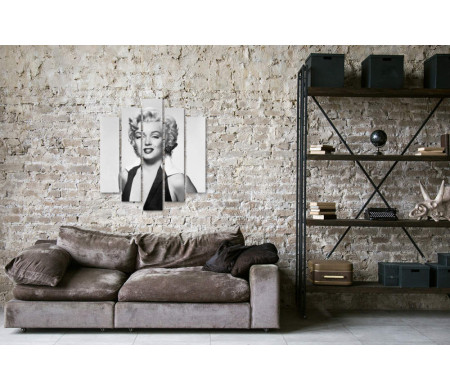 Черно-белый портрет Мэрилин Монро