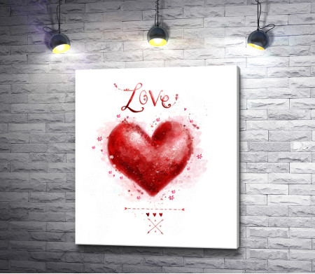 Красное сердце любви 