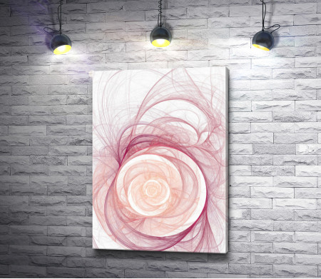 Розовая абстрактная роза