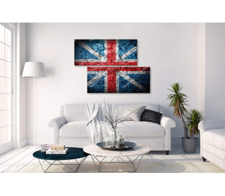 Флаг Англии нарисован на металлической поверхности