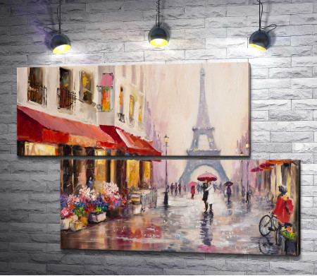 Парижские улицы и Эйфелева башня