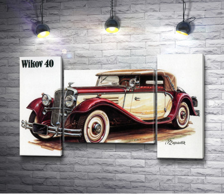 Постер ретро авто Wikov 40