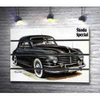 Ретро автомобиль Skoda Special, постер