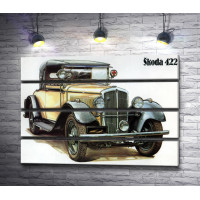 Ретро автомобиль Skoda 422, постер