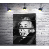 Знаменитое фото Альберта Эйнштейна,  черно-белая гамма