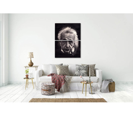 Черно-белый портрет Альберта Эйнштейна