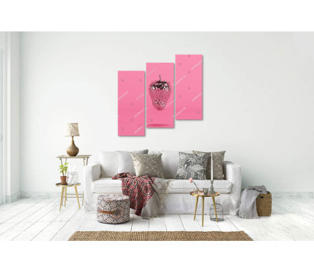 Хромированная розовая арт-клубника