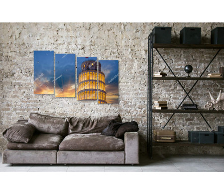 Пизанская башня в солнечных лучах,  Пиза, Италия