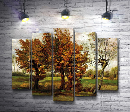 Винсент Ван Гог "Autumn landscape with four trees"