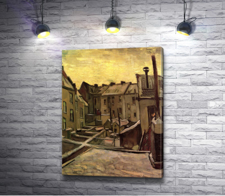 Винсент ван Гог "Задние дворы старых домов в заснеженном Антверпе"