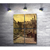 Винсент ван Гог "Задние дворы старых домов в заснеженном Антверпе"
