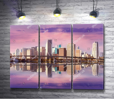 Панорама на город Майами, Флорида 