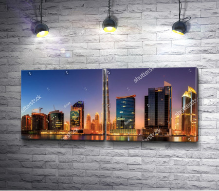 Панорамный вид на окрестность Бизнес-Бэй, Дубай