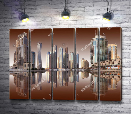 Панорамный вид на район Марина, Дубай