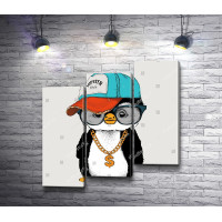 Пингвин хип-хопер в кепке