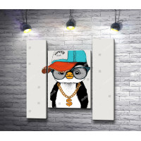 Пингвин хип-хопер в кепке