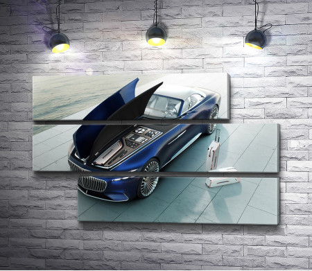 Электрокар Mercedes-Maybach Vision 6  с открытым капотом