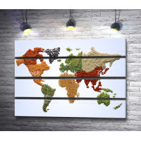 Карта мира из специй 