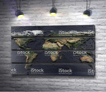 Карта мира из кубиков 