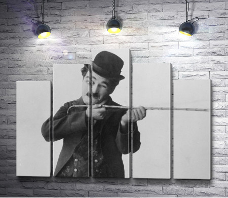 Старая фотография актера Чарли Чаплина 