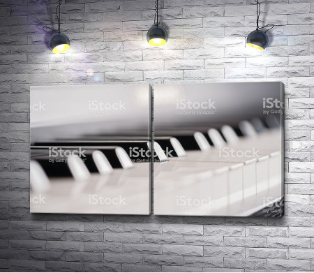 Клавиши пианино, макросъемка