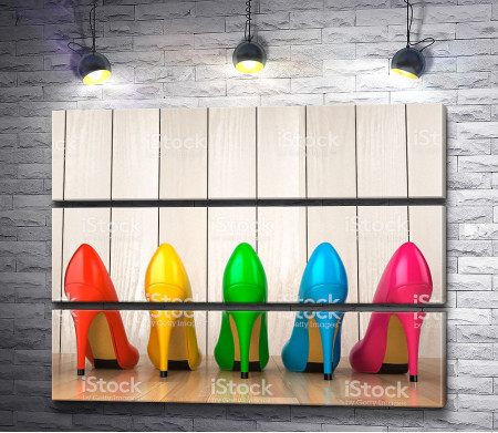 Разноцветные туфли 