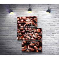 Плакат с кофейными зернами