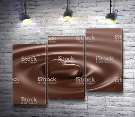 Шоколадное сердце в топленом шоколаде 