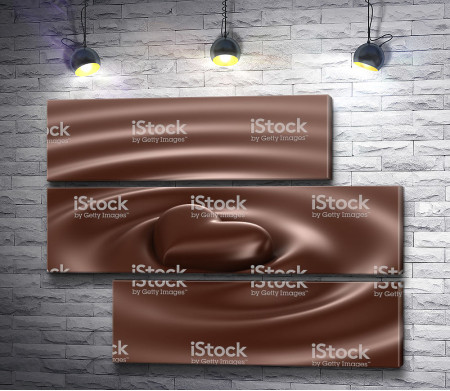 Шоколадное сердце в топленом шоколаде 