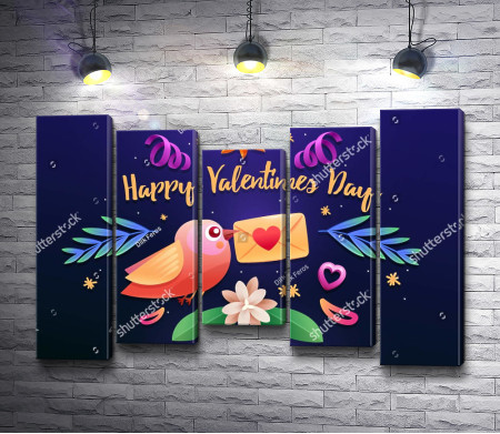 Постер-Открытка "Счастливого дня Валентина"
