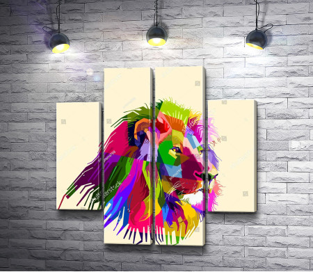 Красочный лев