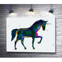Лошадь из цветных полигонов 
