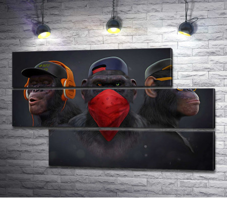 Три стильные обезьяны
