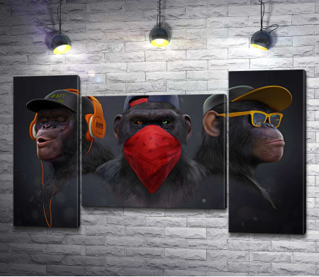 Три стильные обезьяны