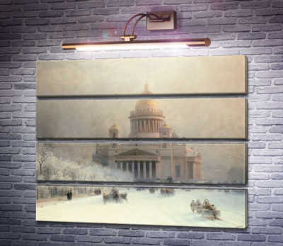 Исаакиевский собор в морозный день. 1891 год