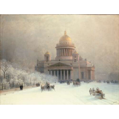 Исаакиевский собор в морозный день. 1891 год