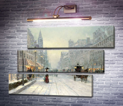 Зимний пейзаж, сумерки