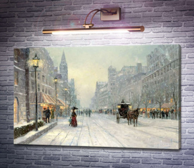 Зимний пейзаж, сумерки